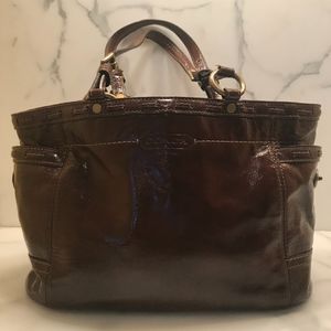 Brown leather bag